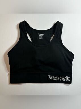 Reebok Racerback Sports Bra Women's Size M Black